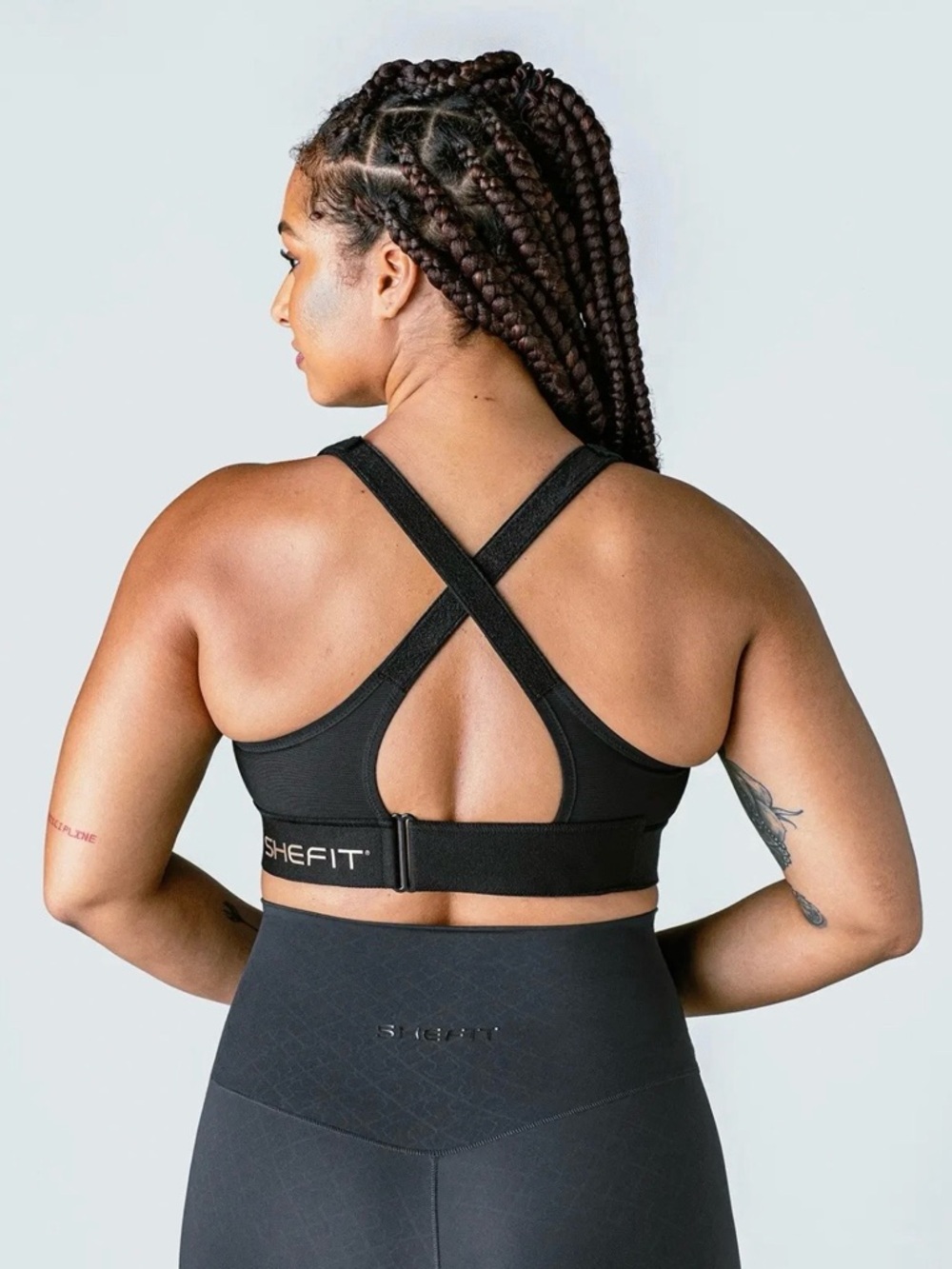 SHEFIT Ultimate Sports Bra Bundle Black & Lavender High Impact Front Zip - Picture 5 of 6